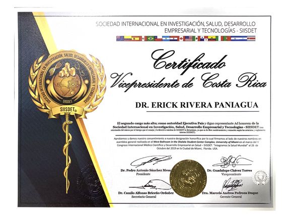 Vicepresidente para Costa Rica, SIISDET